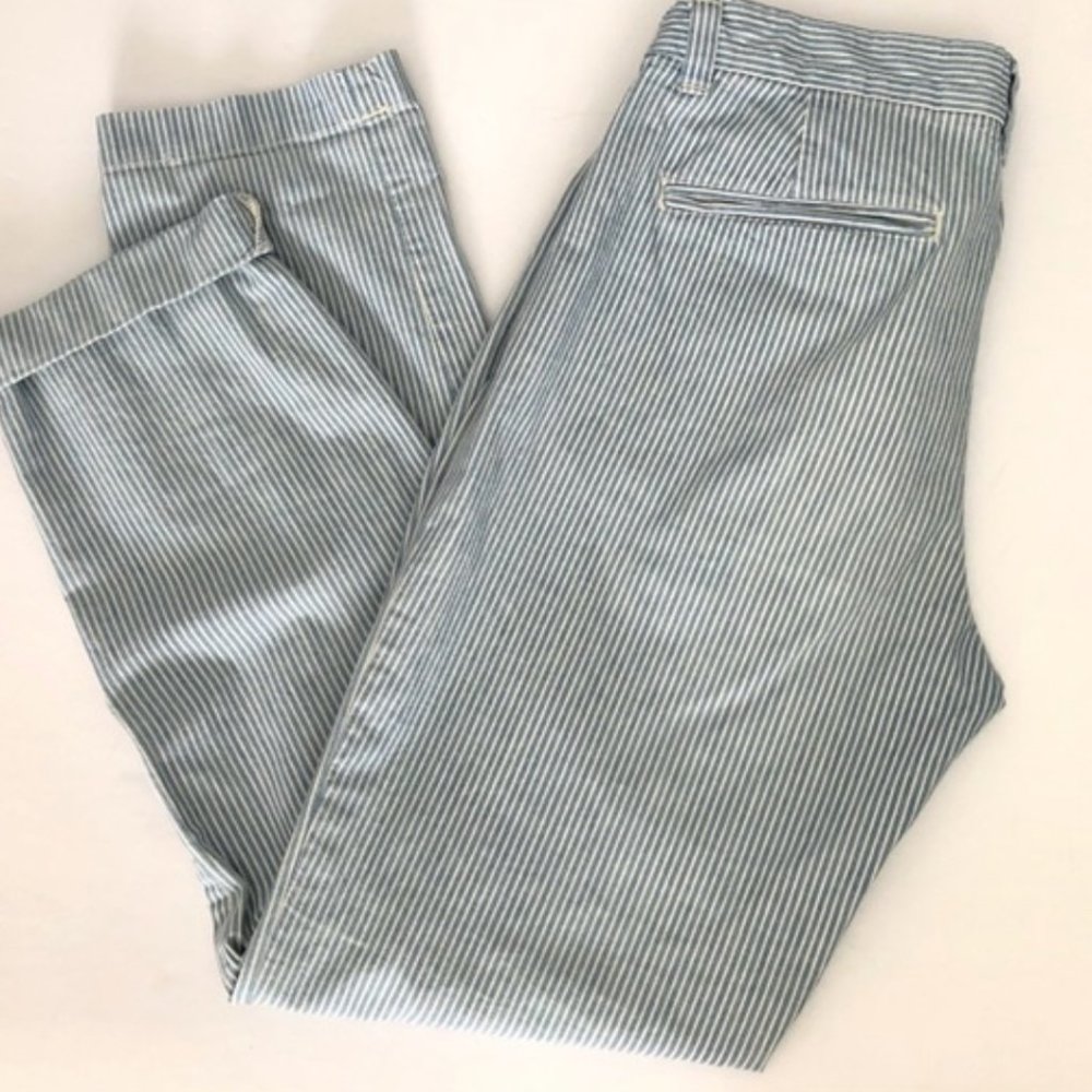 Gap Striped Denim Khakis